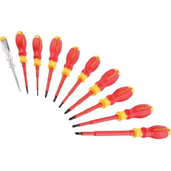 STANLEY STHT60032-0 6 dalių atsuktuvų rinkinys su plyšiniais ir Phillips antgaliais bei ergonomiškomis dviejų medžiagų rankenomis