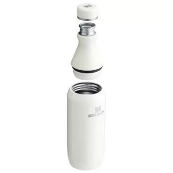 STANLEY The All Day Slim Bottle 0,35L blizgus kreminis vakuuminis termosas iš nerūdijančio plieno