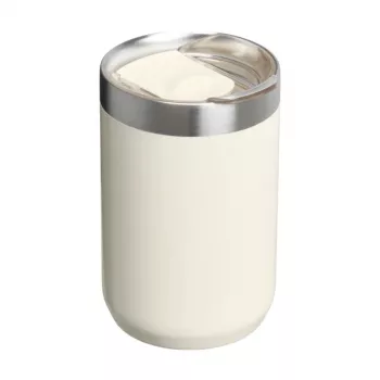 STANLEY The Everyday Camp Mug 0,35L blizgus kreminis emaliuotas plieninis puodelis