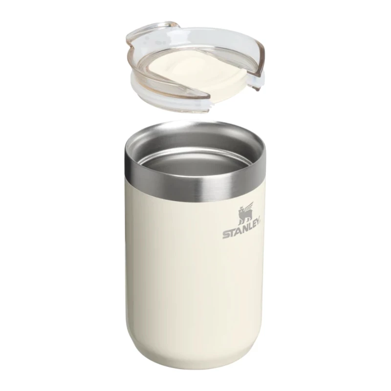 STANLEY The Everyday Camp Mug 0,35L blizgus kreminis emaliuotas plieninis puodelis