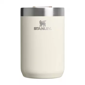 STANLEY The Everyday Camp Mug 0,35L blizgus kreminis emaliuotas plieninis puodelis