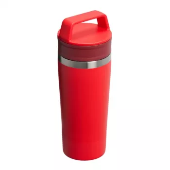 STANLEY Thermos Puodelis The Café-To-Go Travel Mug 0,47L Tamsiai Raudonas