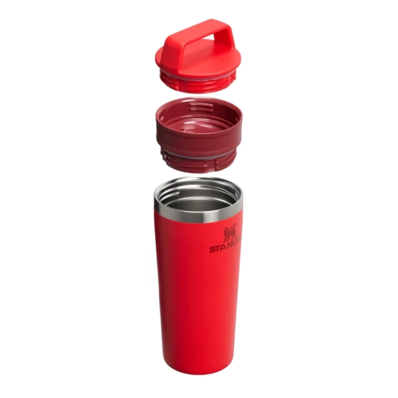 STANLEY Thermos Puodelis The Café-To-Go Travel Mug 0,47L Tamsiai Raudonas