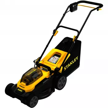 STANLEY V20 Belaidė vejapjovė 36V (2x18V) Juoda/Geltona, 2x 4.0Ah Li-Ion akumuliatoriai