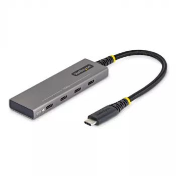 StarTech 4-Port USB-C Hub - 10 Gbps, 100W PD Įkrovimas, Apsauga nuo Perkrovos, PCR Aliuminis - 3x USB-C 3.2 Gen 2 + 1x USB-C 3.2 Gen 2 (Power Delivery) - Staliniui Kompiuteriui