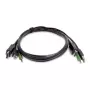 StarTech.com 1,8 m DisplayPort KVM kombinuotas kabelis su USB 2.0 ir 3,5 mm garso jungtimi – TAA atitikimas