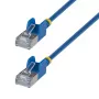StarTech.com 1m Ultra Slim Cat6a UTP Patch Cable - Blue - Snagless RJ45
