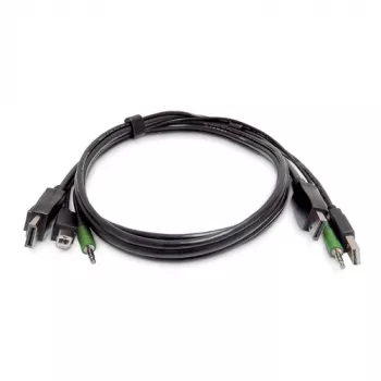 StarTech.com 2 prievadų DVI-D KVM jungiklis su USB 2.0 šakotuvu ir garsu – 1920x1200, plieninis (SK2DPMMKVM10-TAA)