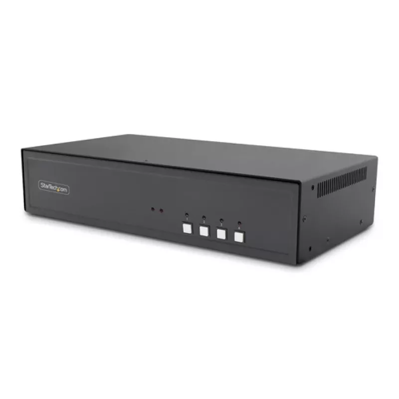 StarTech.com Secure 4-Port dviejų monitorių 4K DisplayPort KVM jungiklis su USB 3.0 šakotuvu ir garsu