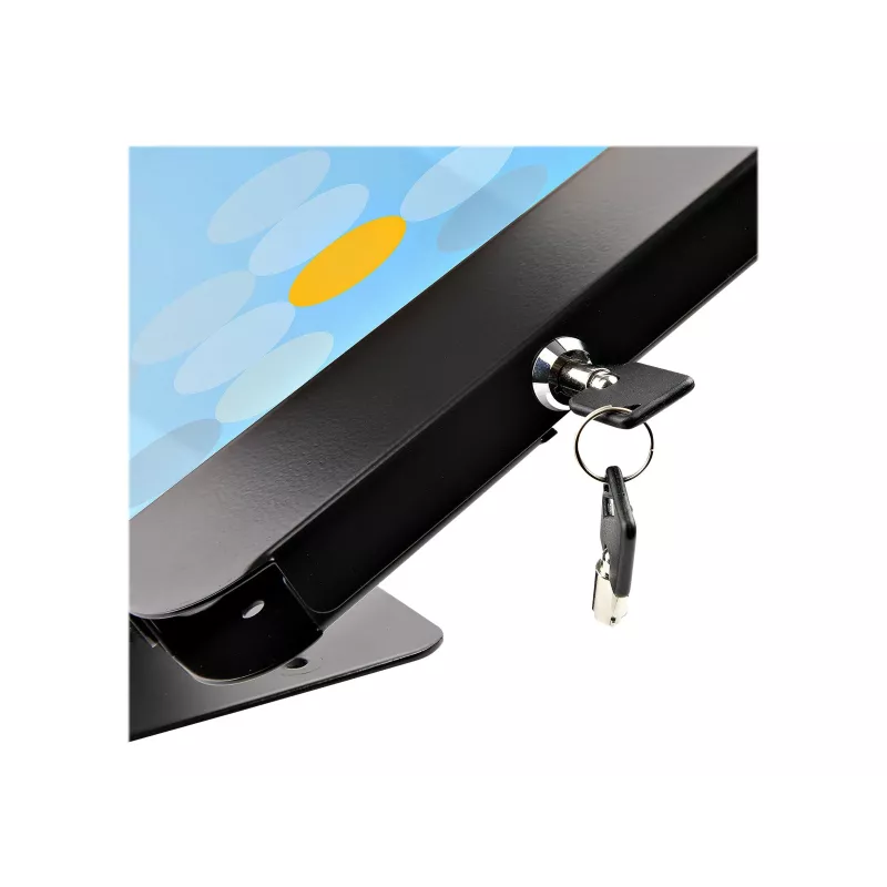 StarTech.com Secure Tablet Stand – apsauginis universalus planšetinio kompiuterio laikiklis iki 10,5 col. planšetėms, rakinamas, K-Slot, VESA, ant stalo ar sienos – SECTBLTPOS2