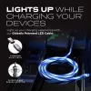 STATIK PowerPivot Pro šviečiantis LED laidas USB-C į USB-C 1 m juodas