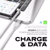 STATIK PowerPivot Pro pintas nailono laidas, USB-C į USB-C, 3 m, baltas