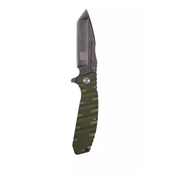 101 INC Stealth Stonewashed Tanto sulankstomas peilis, žalias