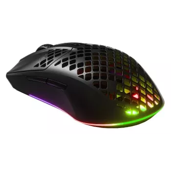SteelSeries Aerox 3 Wireless Optinė Žaidimų Pelė - 18000 CPI, 80M Paspaudimų, RGB, Onyx - Refurbished
