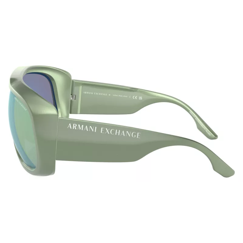 Akiniai nuo saulės Armani Exchange Unisex AX4143SU83542 Rectangular Full Rim Plastic Black Dark Grey 67mm