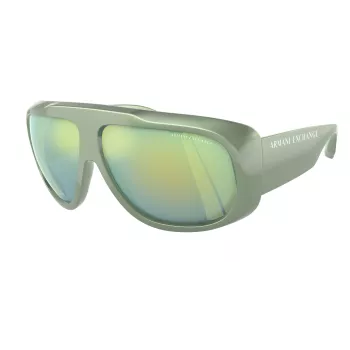 Akiniai nuo saulės Armani Exchange Unisex AX4143SU83542 Rectangular Full Rim Plastic Black Dark Grey 67mm
