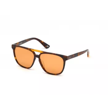 Akiniai nuo saulės WEB EYEWEAR Unisex WE0263-5956J Square Havana Acetate Frame Green Polycarbonate Lens 59/13/145 mm UV400