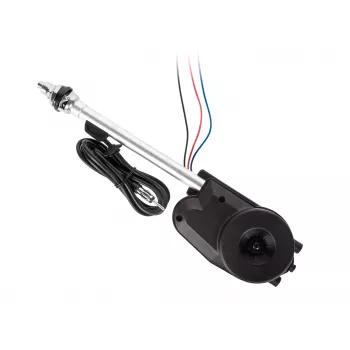 SUNKER LEC-ANT0161 elektrinė teleskopinė automobilio antena 100 cm AM/FM, nerūdijančio plieno strypas, 12V automatinė, montuojama ant sparno