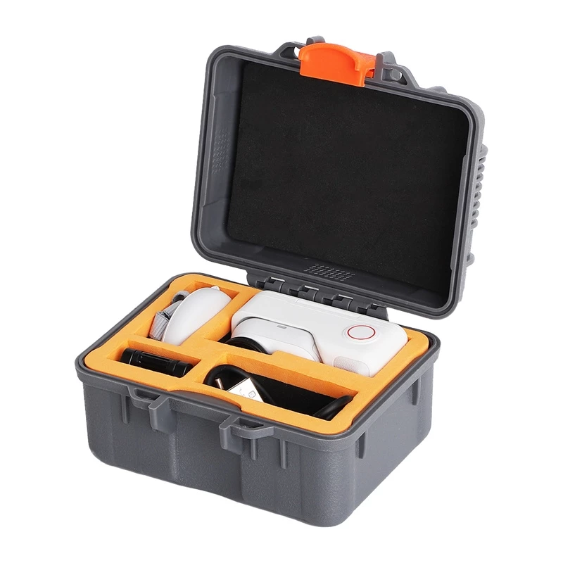 SUNNYLIFE AQX-23 Mini vandeniui atsparus dėklas, skirtas Insta360 GO Ultra, 30m, permatomas PC/tempered glass