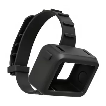 Sunnylife Silikoninis Apsauginis Dėklas ir Dirželių Rinkinys DJI Osmo Action 3/4 - Juodas