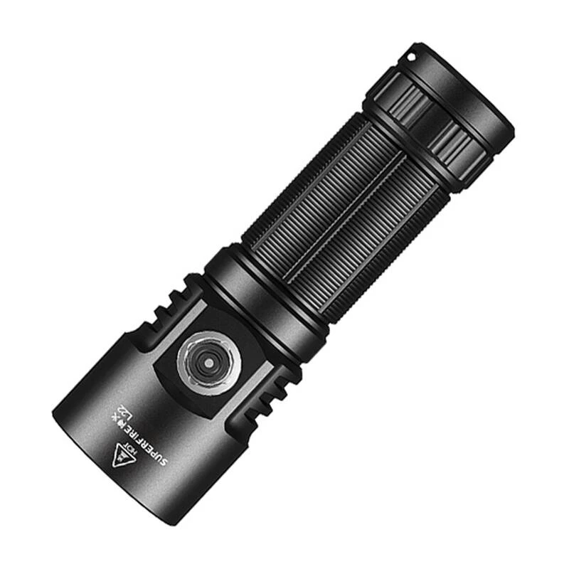 Superfire L22 XHP70.2 LED žibintuvėlis 3000 liumenų, USB-C įkraunamas, Power Bank, juodas