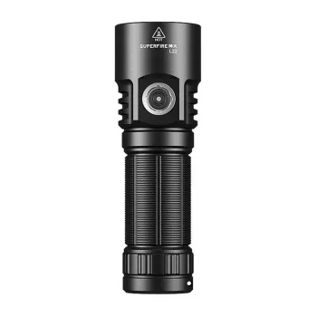 Superfire L22 XHP70.2 LED žibintuvėlis 3000 liumenų, USB-C įkraunamas, Power Bank, juodas