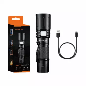 Superfire X60-T Prožektorius 1500 liumenų su USB Type-C įkrovimu
