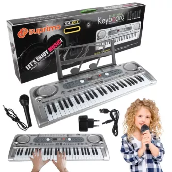 SUPRIMO 824 USB – 49 klavišų vaikiška mokomoji klaviatūra su mikrofonu
