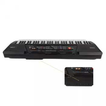 SUPRIMO MQ 6116 61 klavišų mokomasis klaviatūros su LCD, 128 garsų, 128 ritmų, įrašymu, mikrofonu, juoda