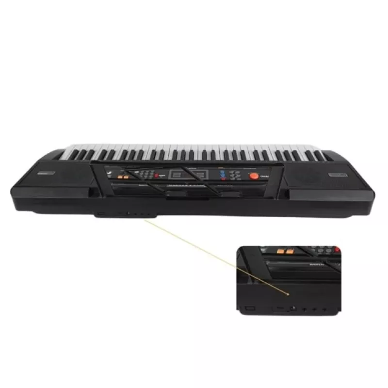 SUPRIMO MQ 6116 61 klavišų mokomasis klaviatūros su LCD, 128 garsų, 128 ritmų, įrašymu, mikrofonu, juoda