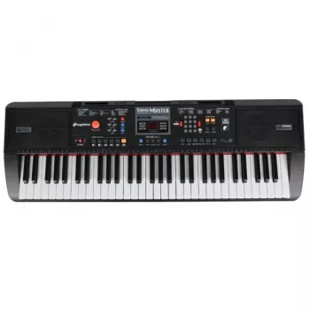 SUPRIMO MQ 6116 61 klavišų mokomasis klaviatūros su LCD, 128 garsų, 128 ritmų, įrašymu, mikrofonu, juoda