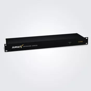 SURGEX Defender Power Protection – pažangus serijinio režimo viršįtampių eliminatorius, 20A, 2x NEMA 5-20R, montuojamas ant sienos / stovo