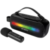Nešiojamas garsiakalbis SVEN PS-255, juodas (12W, Bluetooth, FM, USB, karaokės mikrofonas, 3600 mAh)