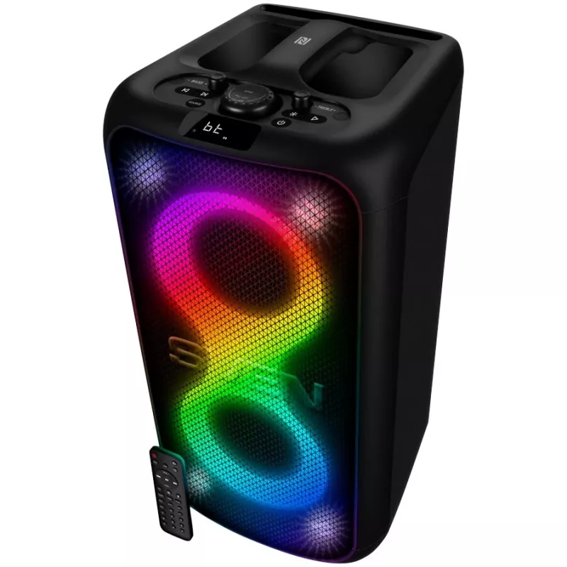 SVEN PS-960 2.0 nešiojamoji Bluetooth kolonėlė 160W TWS FM USB LED juoda