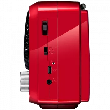 Nešiojamas garsiakalbis SVEN SRP-150, raudonas (3W, Bluetooth, FM/AM/SW, USB, microSD, žibintuvėlis, baterija)
