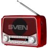Nešiojamas garsiakalbis SVEN SRP-150, raudonas (3W, Bluetooth, FM/AM/SW, USB, microSD, žibintuvėlis, baterija)