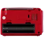 Nešiojamas garsiakalbis SVEN SRP-150, raudonas (3W, Bluetooth, FM/AM/SW, USB, microSD, žibintuvėlis, baterija)