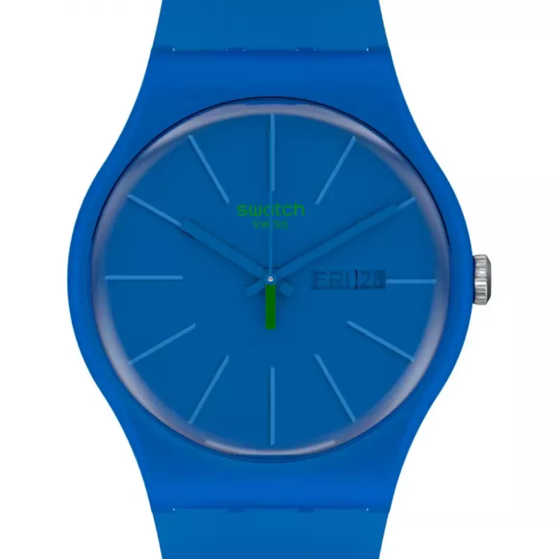 Swatch New Gent SO29N700 Vyriškas Mėlynas Biokeraminis Laikrodis 41mm