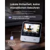Switchbot SWB VDB-M-SW – WiFi vaizdo durų skambutis su 4,3 inch spalvotu ekranu (balta/sidabrinė)
