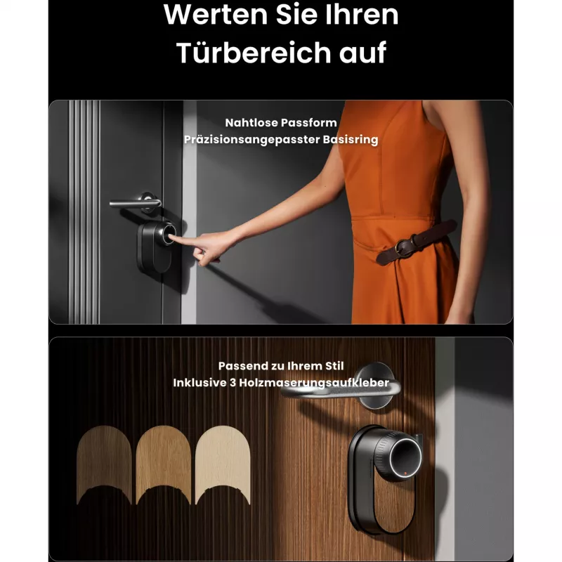 „SwitchBot Ultra Touch Bundle“ rinkinys juodas, spyna „Lock Ultra“ juoda, klaviatūra „Keypad Touch“, šliuzas „Hub Mini“