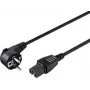 Sygonix SY-5043444 karštiems prietaisams skirta maitinimo laido Schuko į IEC C15 2 m juodas