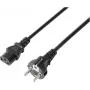 Sygonix SY-5243888 3 m maitinimo kabelis Schuko – IEC C13, H05VV-F 3G0.75, 10A/250V, juodas