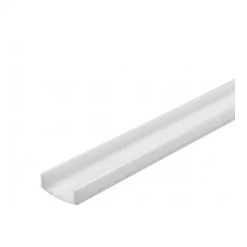 Synergy 21 LED U-profilio difuzoriaus gaubtas Opal, skirtas ALU068-R, ALU069-R, ALU070-R, 2000 mm, plastikas, užspaudžiamas