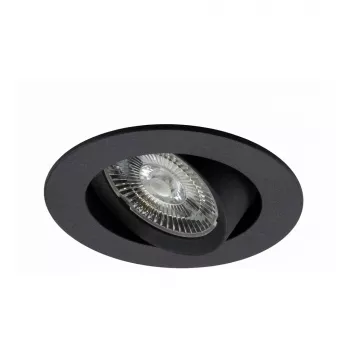 SYNERGY21 Helios LED įleidžiamasis lubinis prožektorius, juodas, apvalus, pasukamas, šilta balta šviesa 5W 400lm 2700K