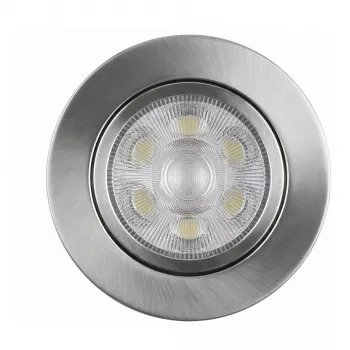 SYNERGY21 LED įleidžiamasis lubinis šviestuvas Helios sidabrinis – apvalus, pasukamas, šilta balta šviesa