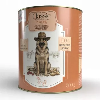 SYTA MICHA Classic Mono Horse with Raspberries and Jerusalem Artichoke – šlapias šunų maistas – 800 g