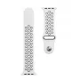 Tactical Apple Watch 42/44/45mm dviguba silikoninė apyrankė balta juoda