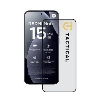 Tactical Glass Shield 5D Grūdinto stiklo apsauginis ekrano stikliukas, skirtas „Xiaomi Redmi Note 15 Pro+“, juodas