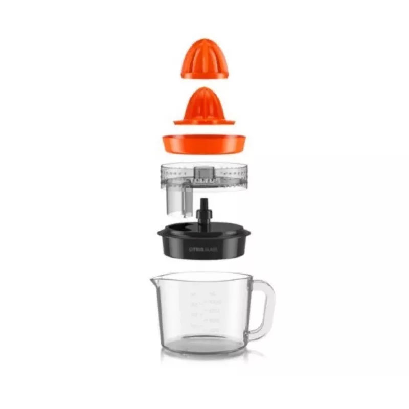 Taurus Citrus Glass Citrus spaudimas elektrinis 30 W 1 L stiklinis ąsotis juodos, raudonos, permatomos spalvos