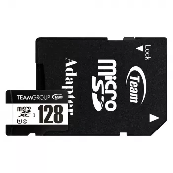 Team Group Team 128GB microSDXC UHS-I U3 V30 A1 atminties kortelė su SD adapteriu